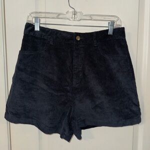 Afends Black Corduroy Shorts